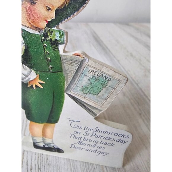Bethany lowe St Patrick's Day sign boy Ireland shamrock board decor sparkle glit - Picture 2 of 8